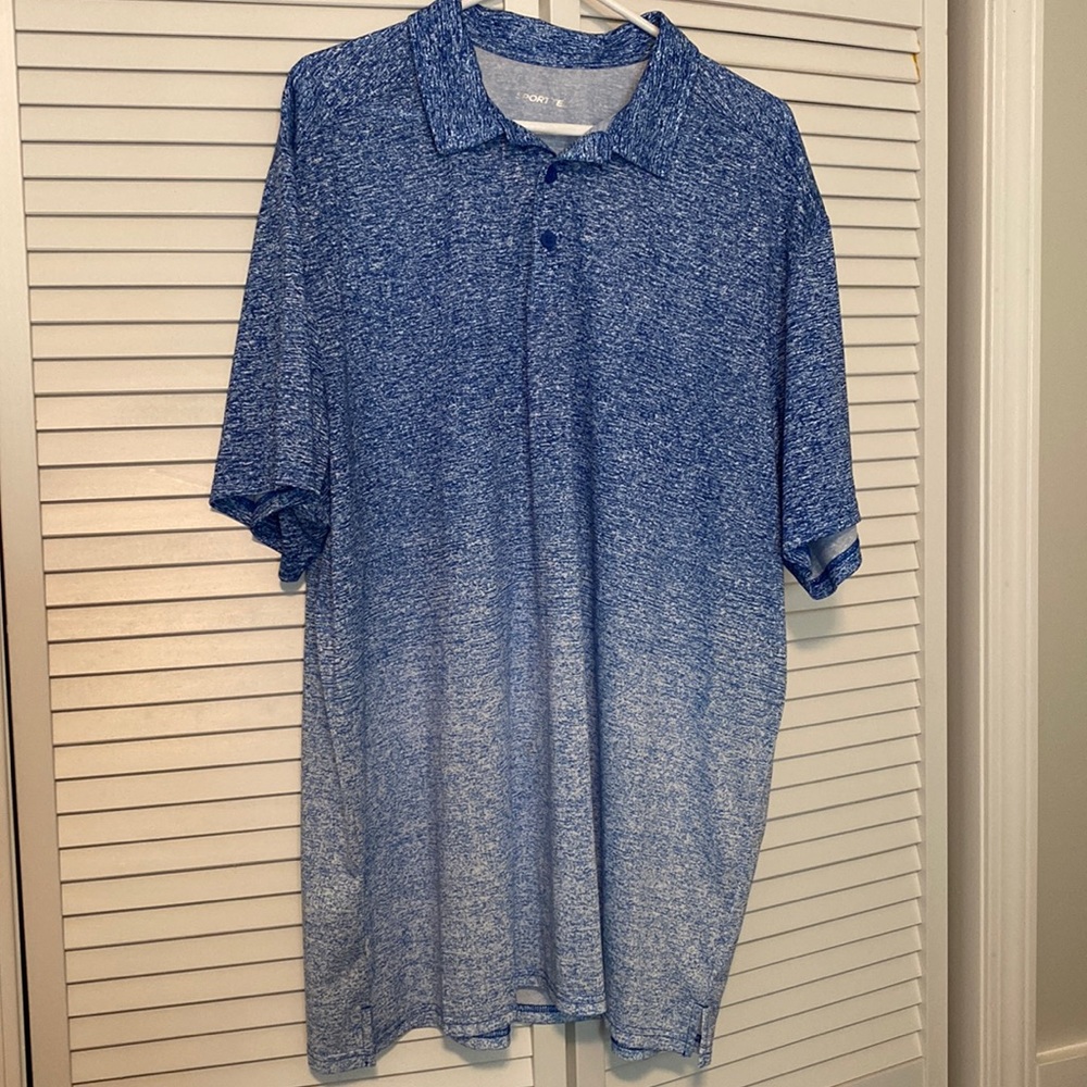 Under Armour like Sport-Tek 3XL Polo in Blue and White